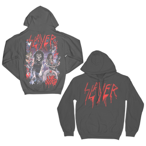 Live Splatter on Charcoal Hoodie